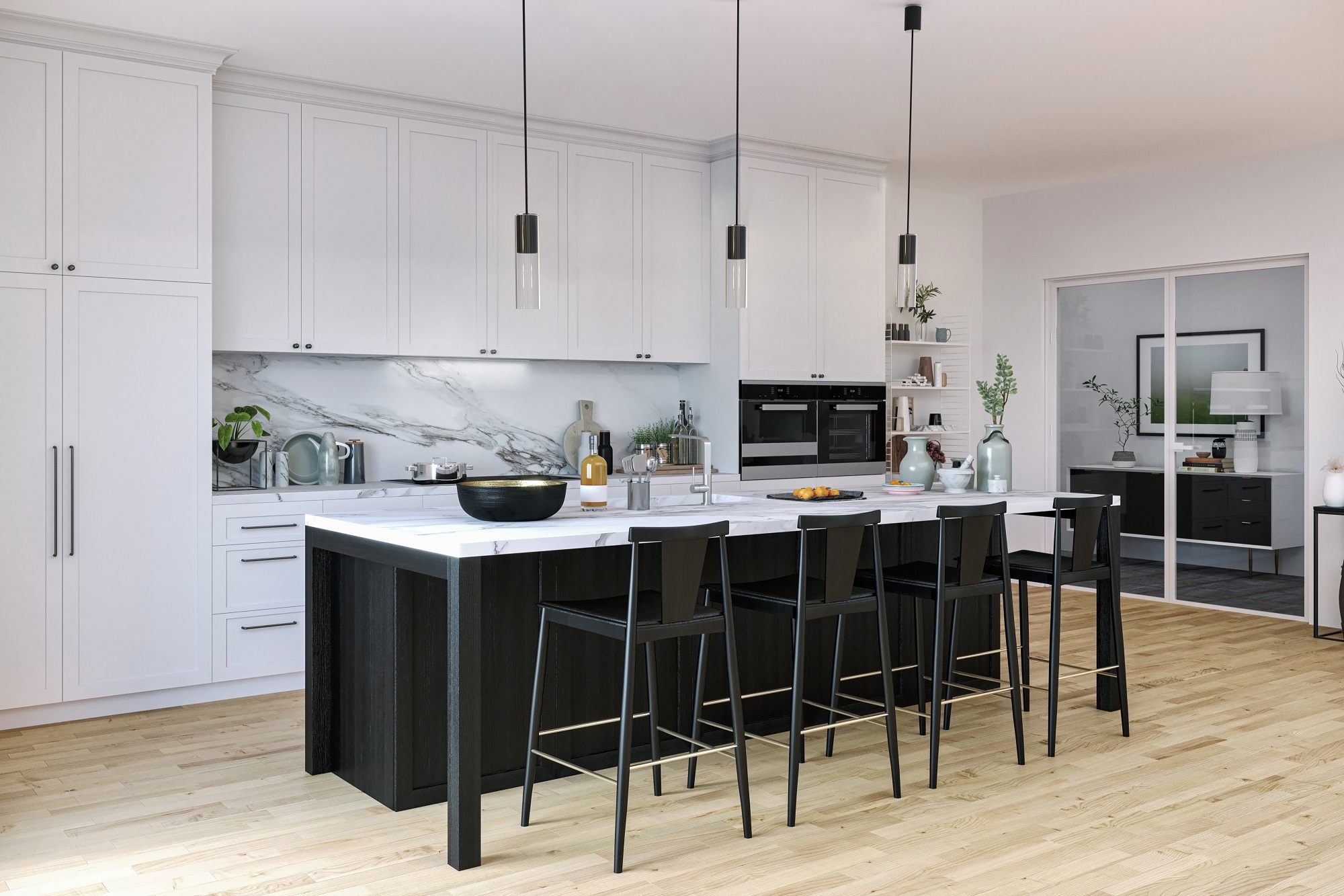 Black and White Kitchen